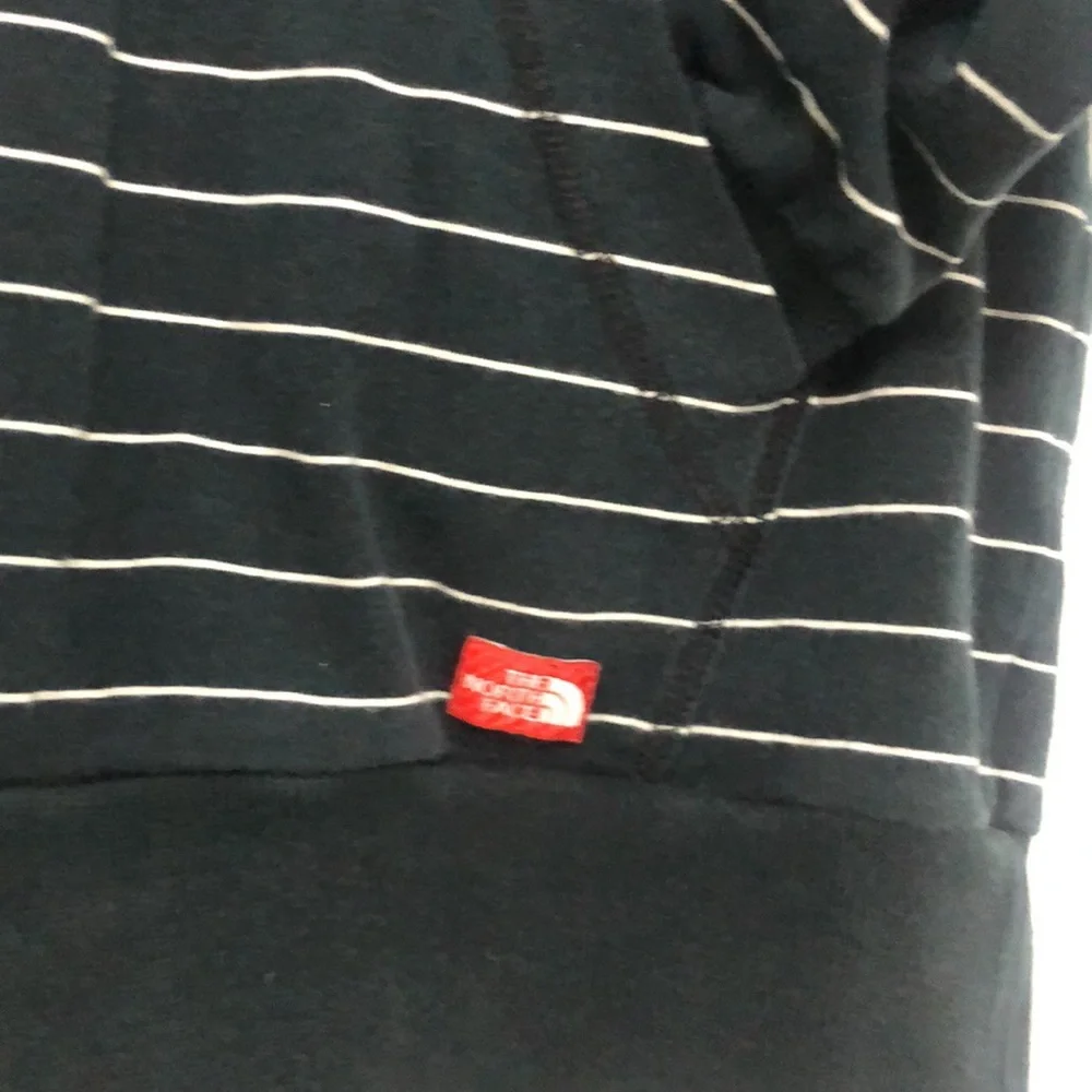 VntgNORTH FACE Hoodie CottonStretch PULLOVER V-neck Kangaroo Pocket EUC - Picture 5 of 8